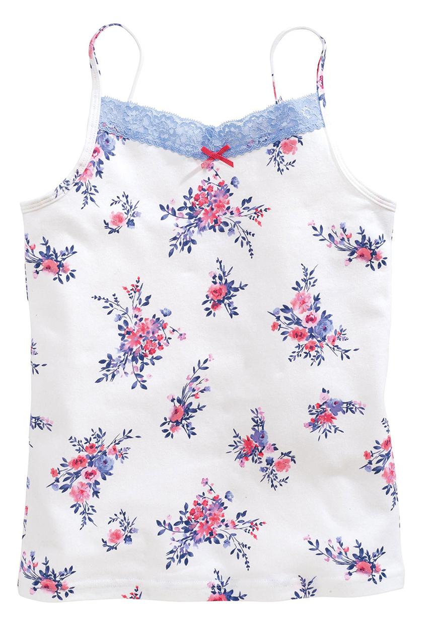 Next - Three Pack Floral Camis Mid Pink