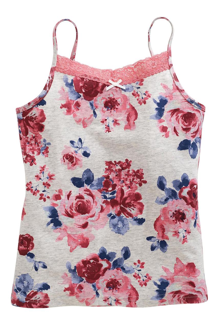 Next - Three Pack Floral Camis Mid Pink
