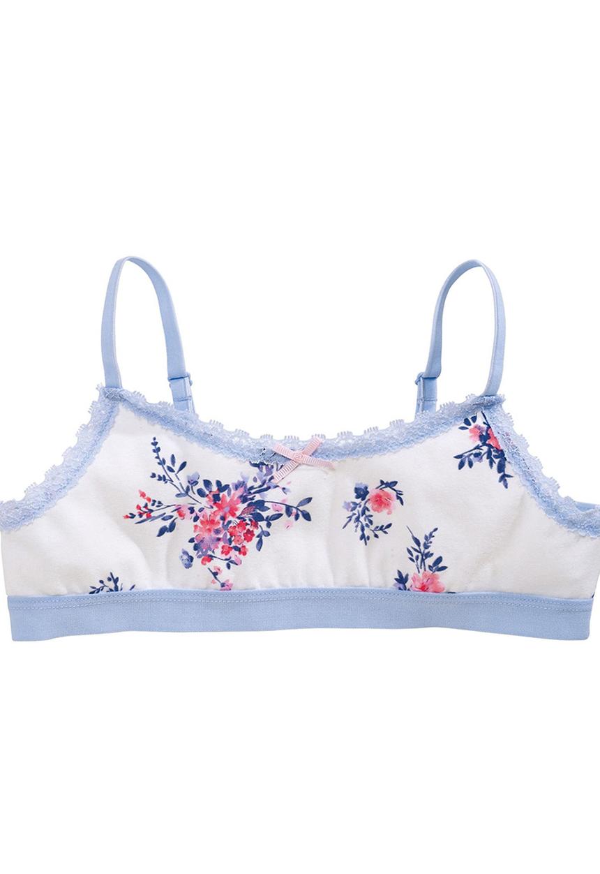 Next - Two Pack Floral Crop Tops Blue and White