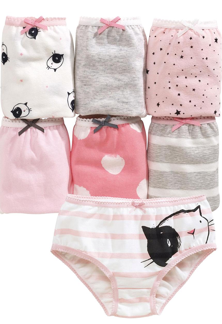 Next - Seven Pack Cat Briefs Mid Pink