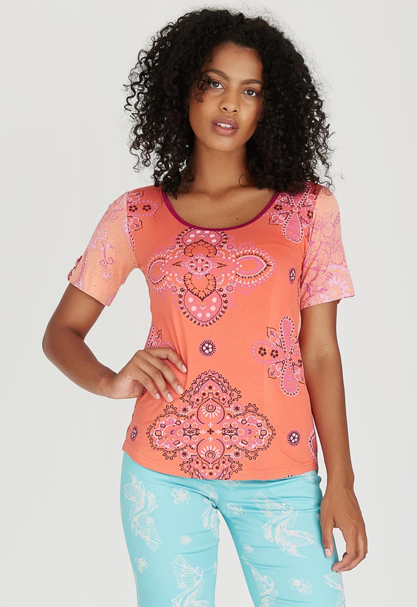 Maya Prass - Blossom T-shirt Coral