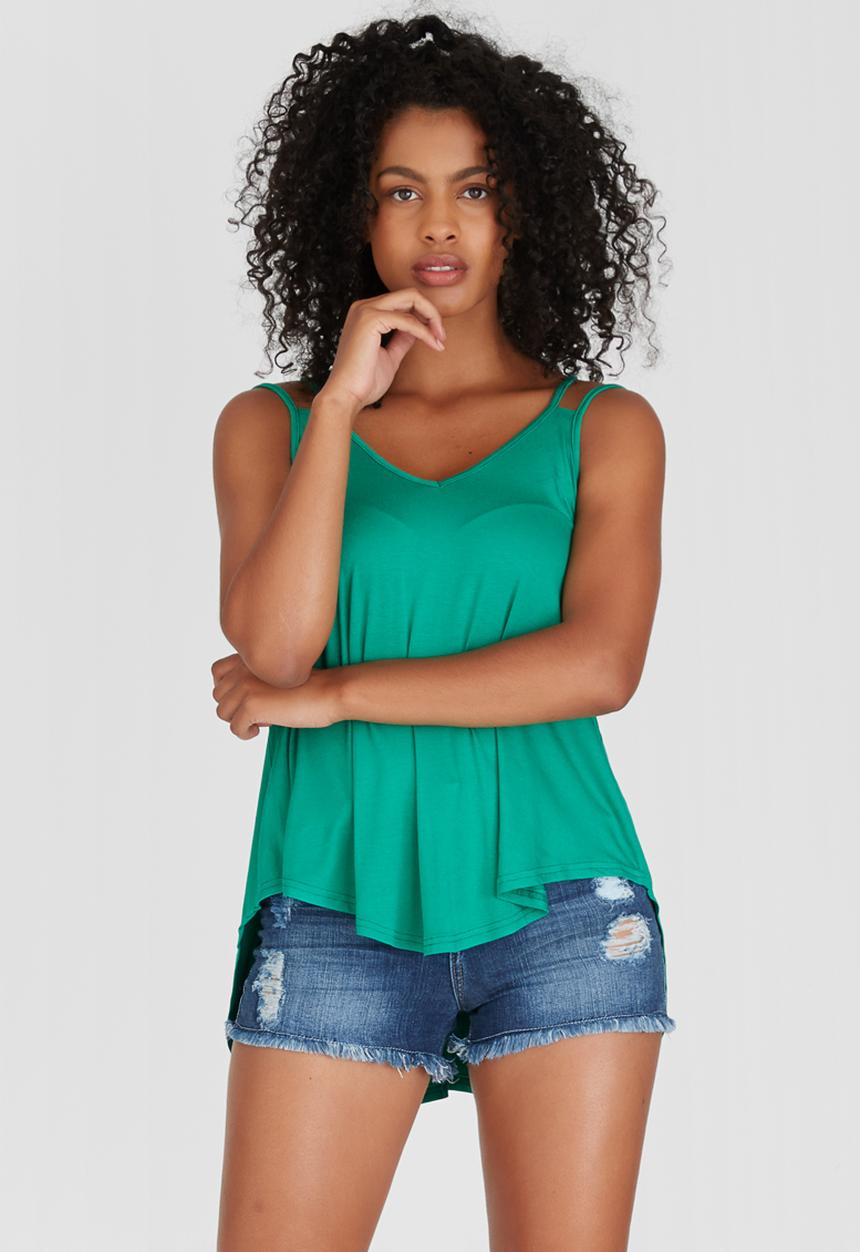 c(inch) - Double Strap Cami Green