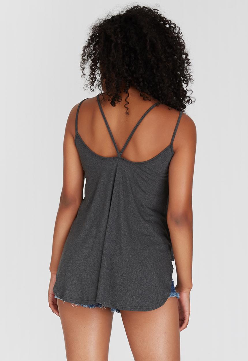 c(inch) - Double Strap Cami Dark Grey