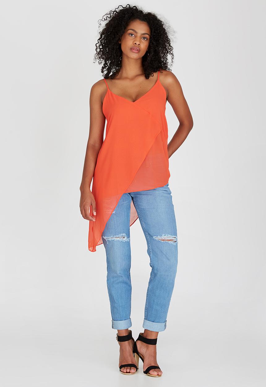 STYLE REPUBLIC - Asymmetrical Cami Orange