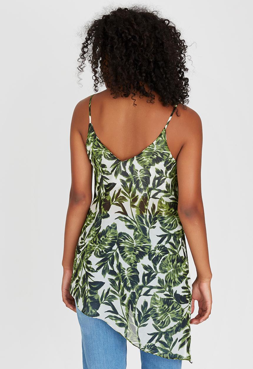 STYLE REPUBLIC - Asymmetrical Cami Green