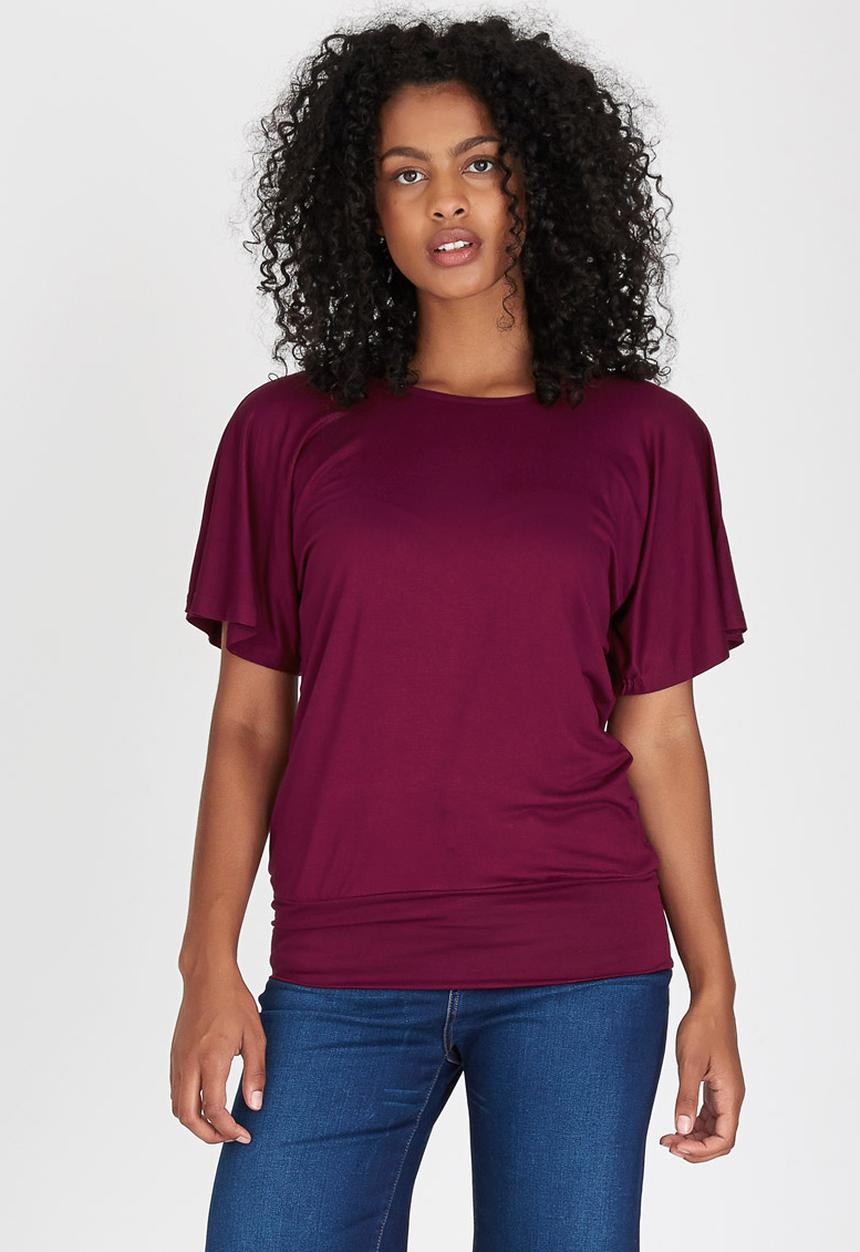 STYLE REPUBLIC - Batwing T-shirt Dark Purple
