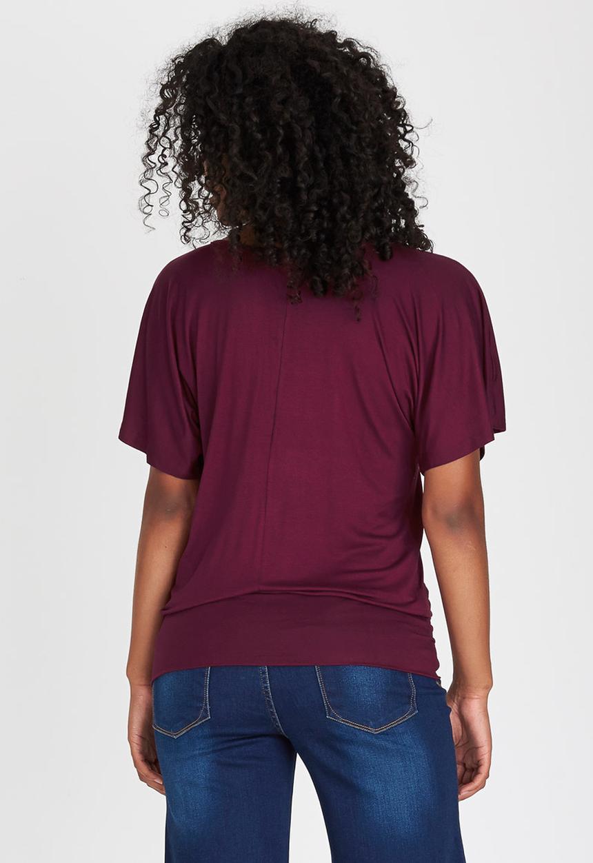STYLE REPUBLIC - Batwing T-shirt Dark Purple