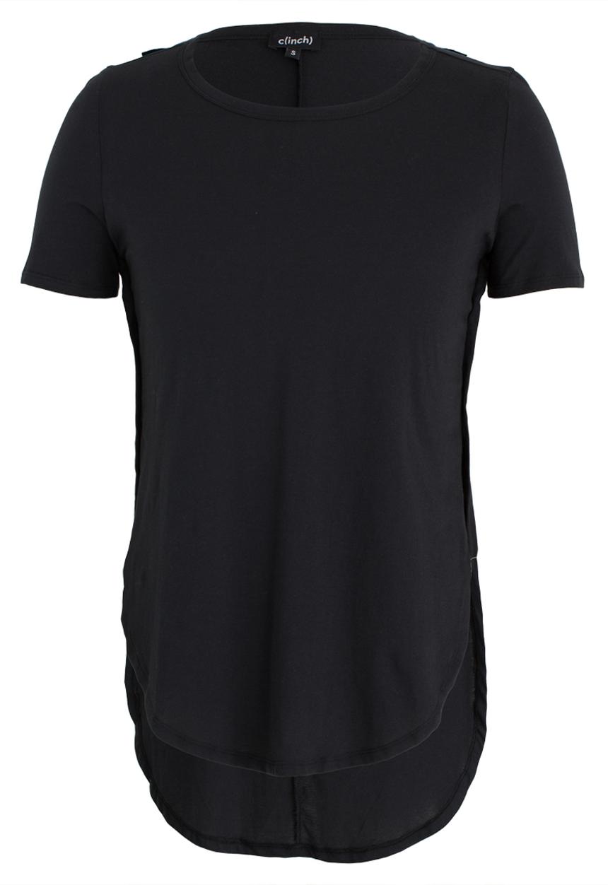 c(inch) - Hi Lo T-shirt Black