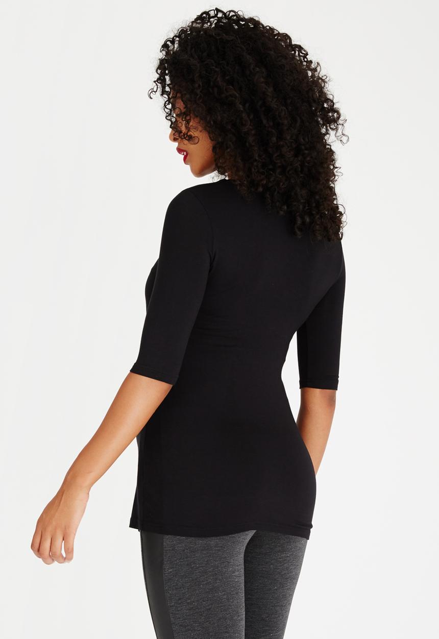 edit Maternity - Feeding Friendly Pleat Top Black