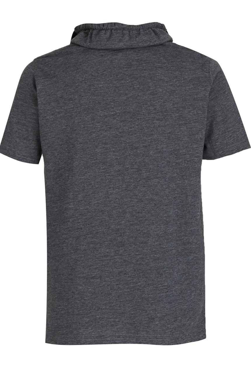 SOVIET - Printed Snood  Tee Dark Grey