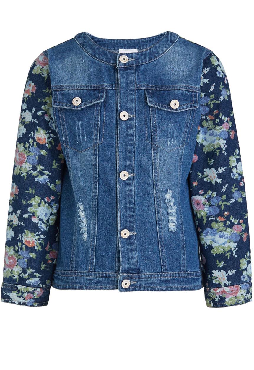 Pop Candy - Girls Denim Jacket Mid Blue