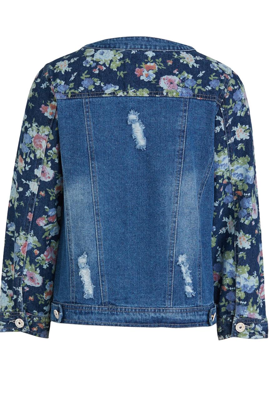 Pop Candy - Girls Denim Jacket Mid Blue