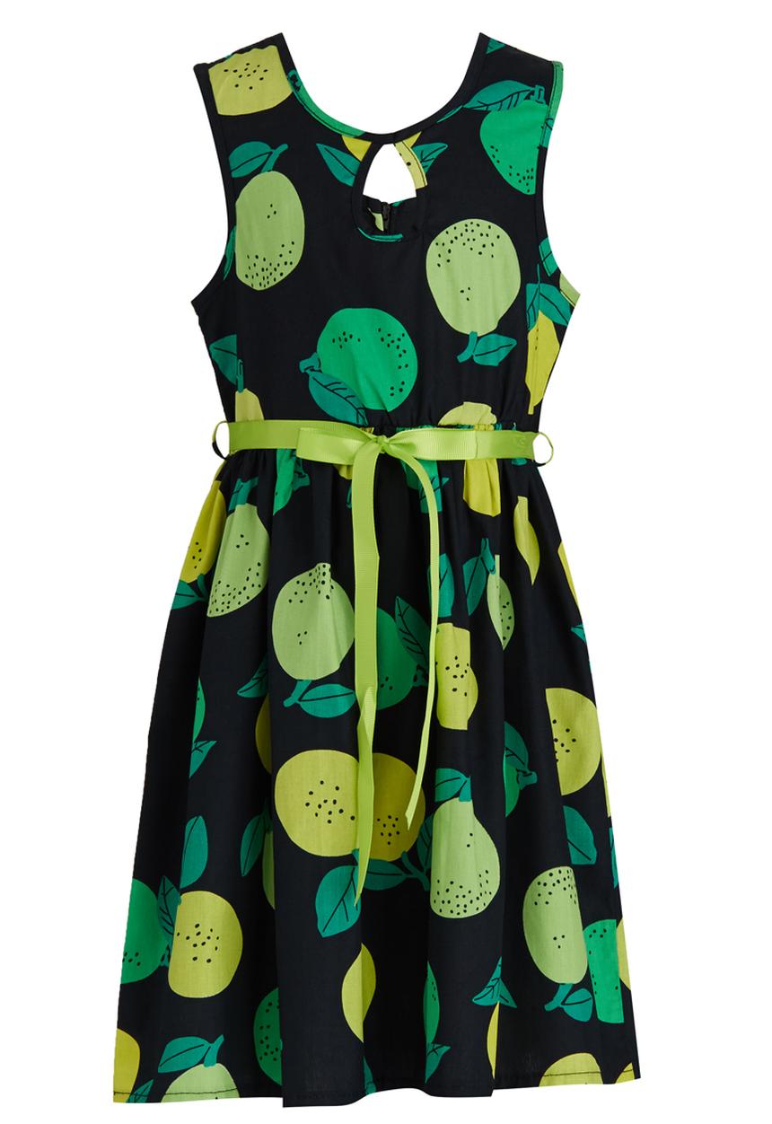 Pop Candy - Printed Polka Dot Summer Dress Green