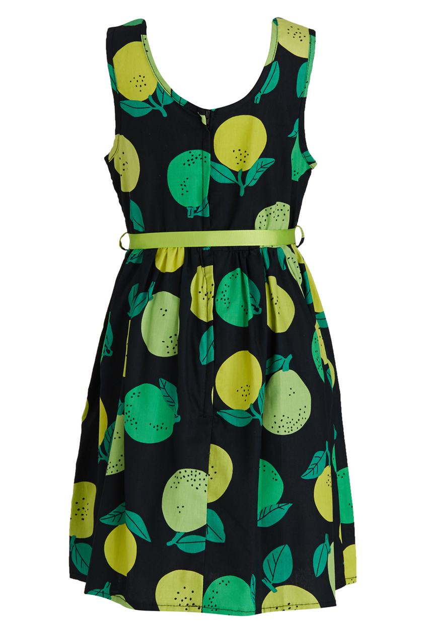 Pop Candy - Printed Polka Dot Summer Dress Green