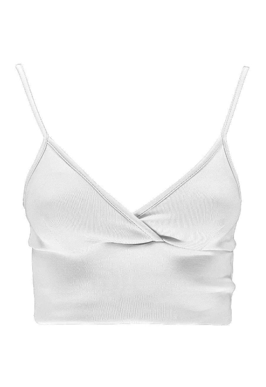 BoohooDNU - Scuba Plunge Cross Bralet White