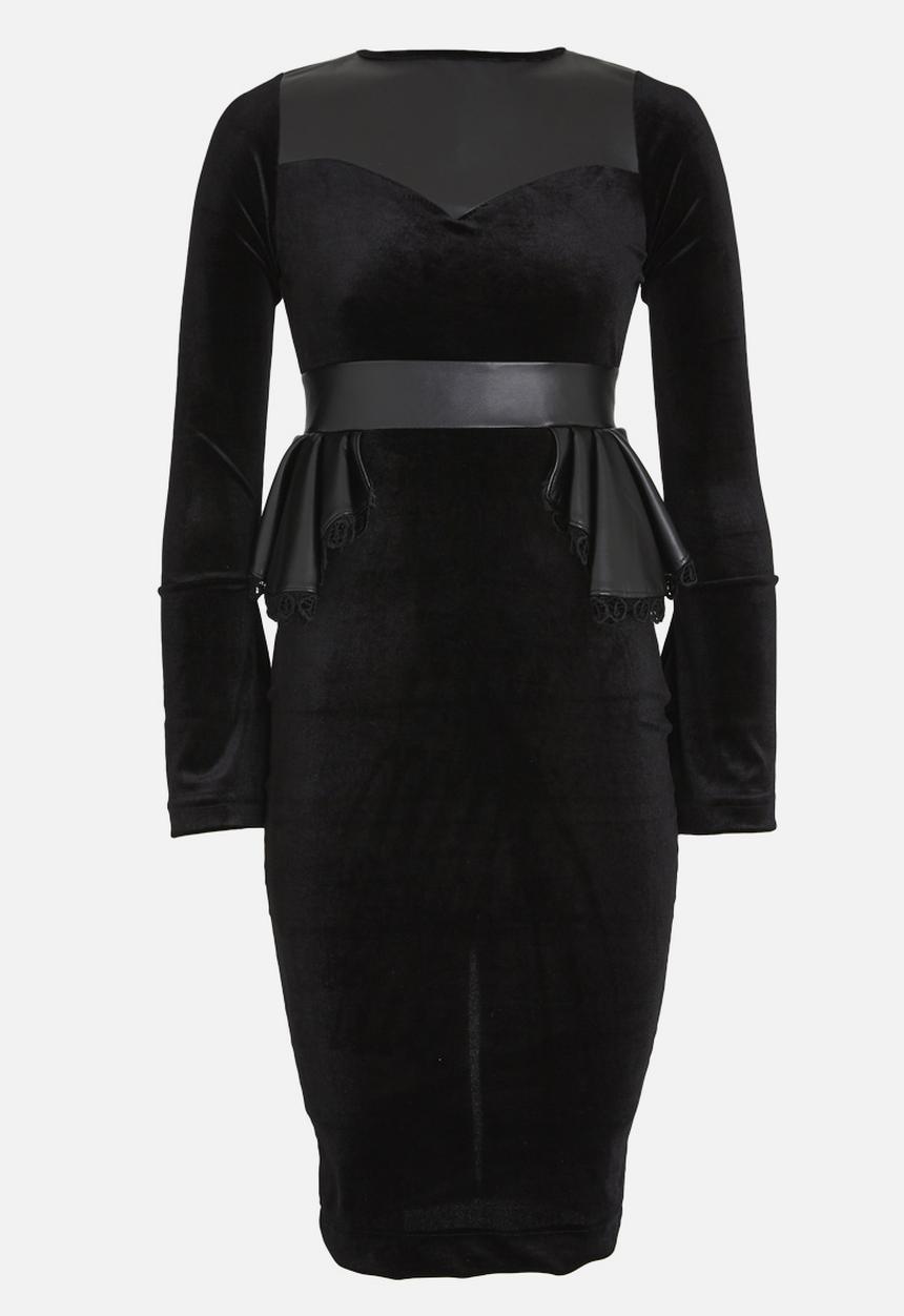 Sober - Nandi Peplum dress Black