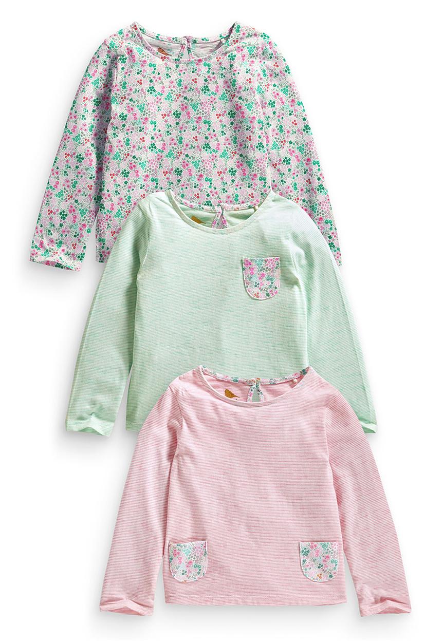 Next - 3-pack Ditsy Pocket T-shirts Multi-colour