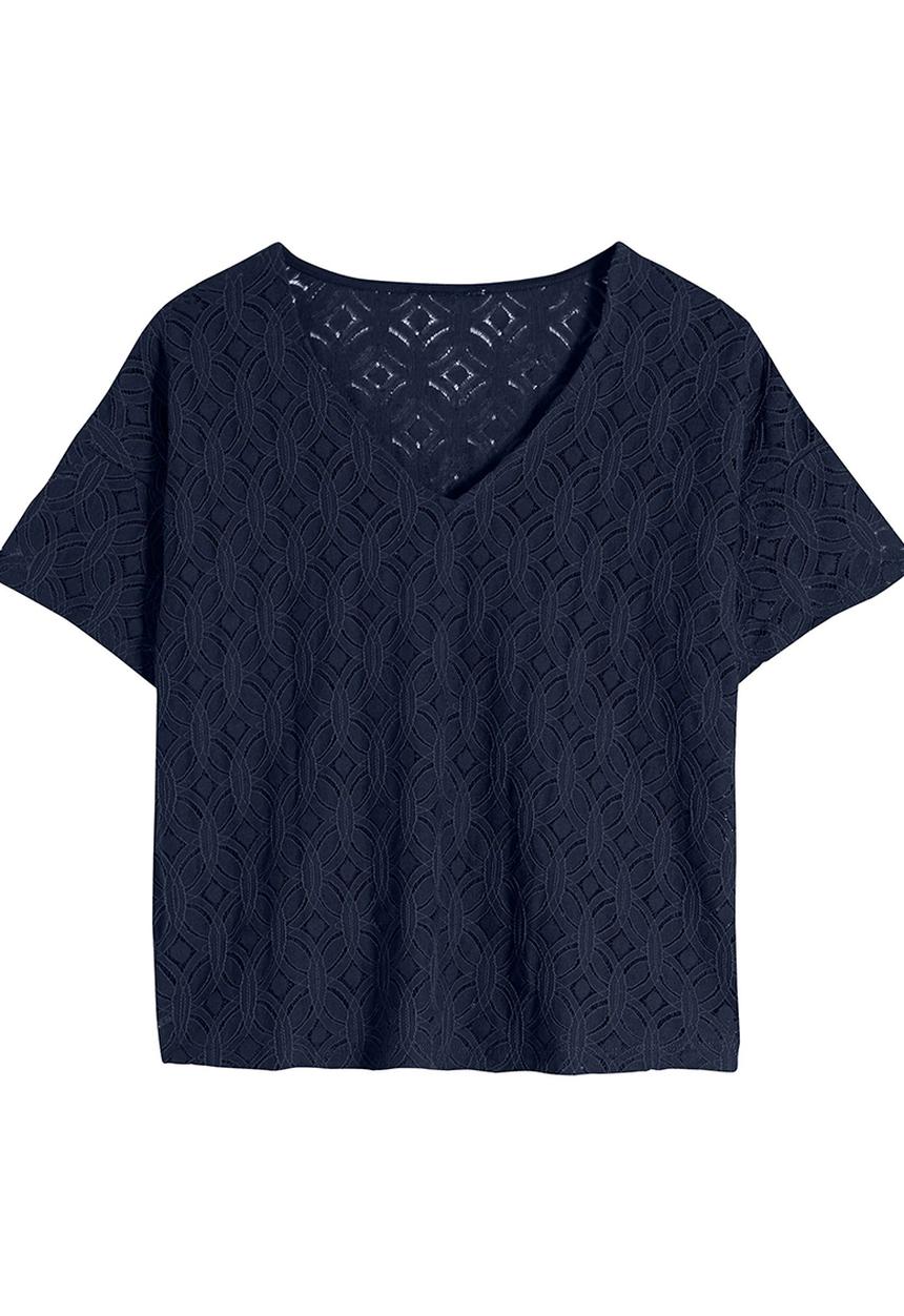 Next - Lace T-shirt Navy