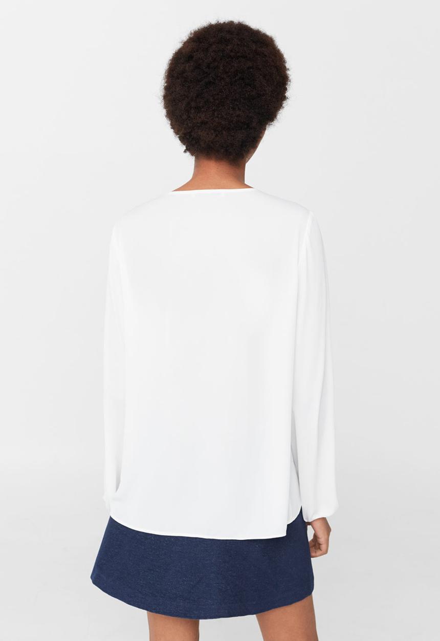 MANGO - Double Layer Blouse White