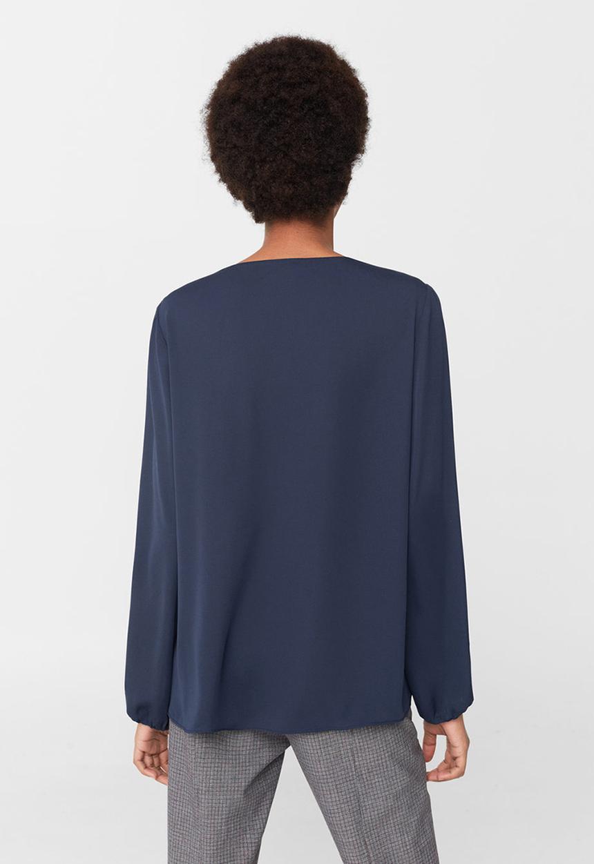 MANGO - Double Layer Blouse Navy
