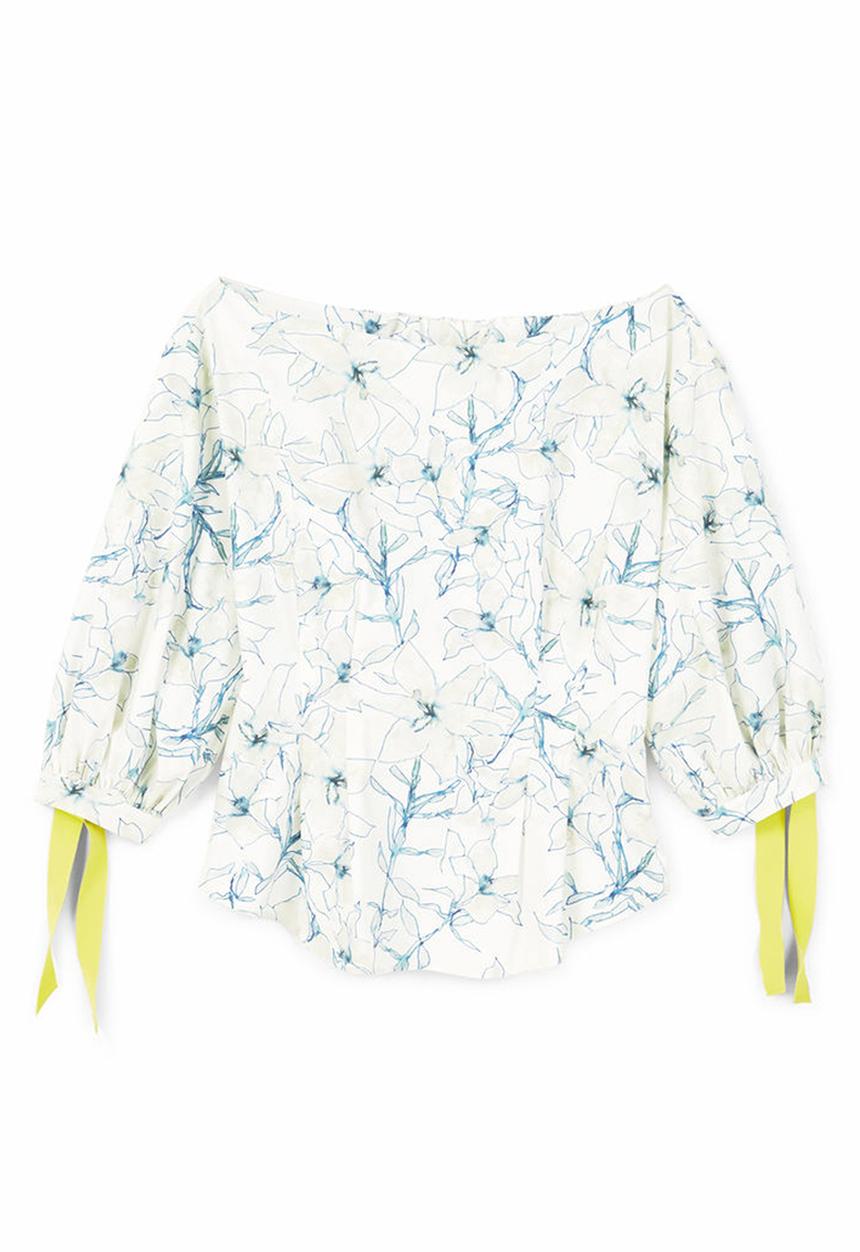MANGO - Off-the-shoulder Blouse Off White