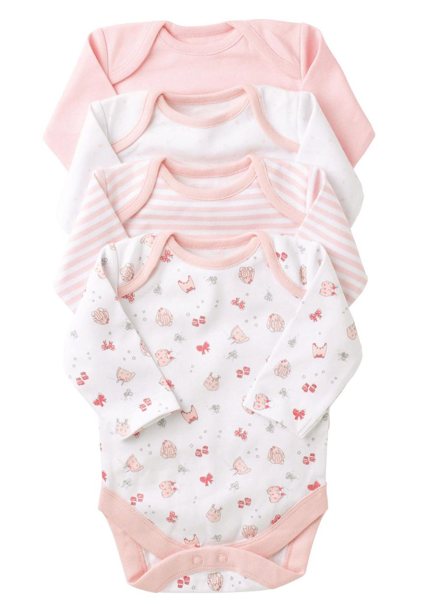 Next - 4-pack Sleepsuits with Long Sleeves Multi-colour