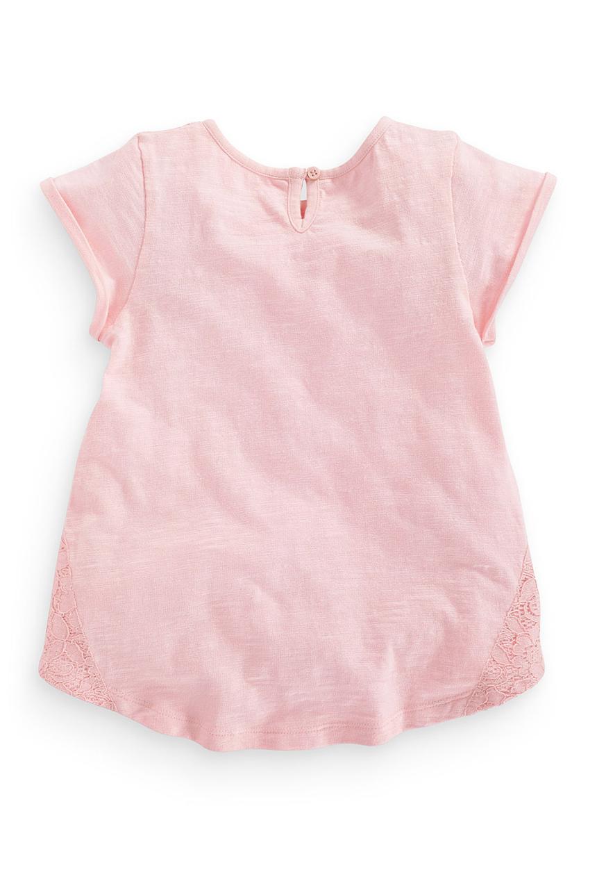 Next - Pink lace t-shirt Pale Pink
