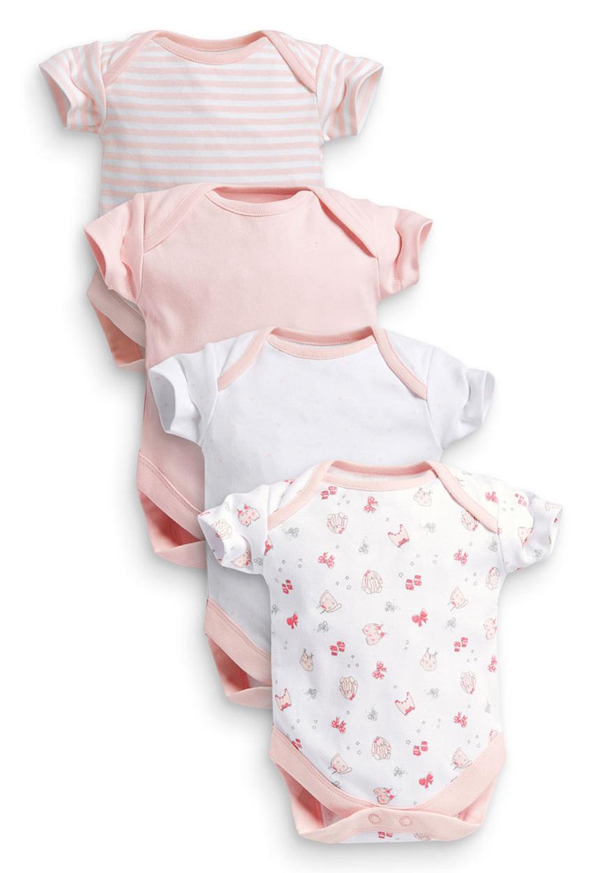 Next - 4-pack Short-sleeve Sleepsuits Multi-colour