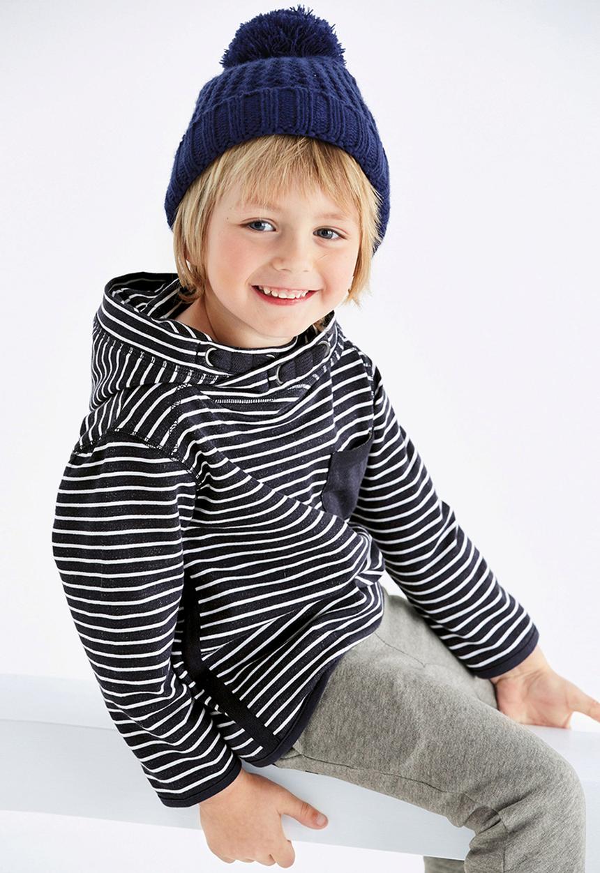 Next - Striped hoody Blue and White