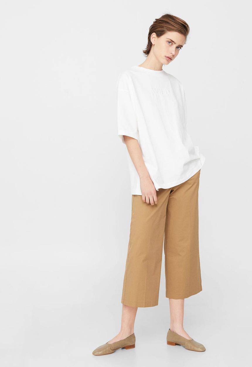 MANGO - Embroidery Detail T-Shirt White