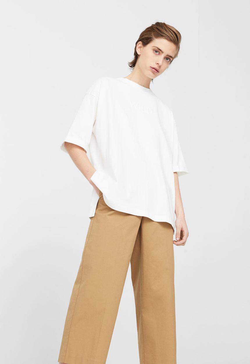 MANGO - Embroidery Detail T-Shirt White