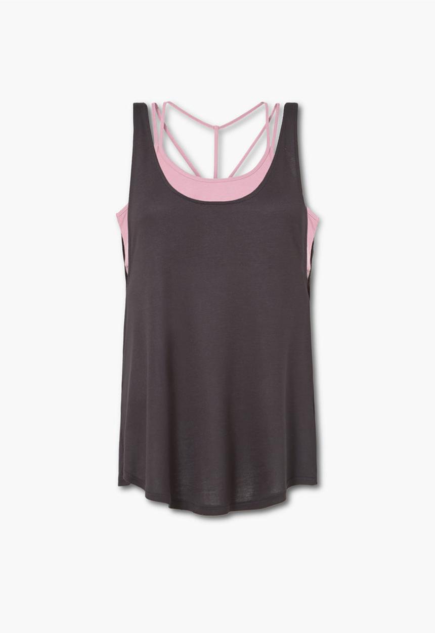 MANGO - Incorporated Bra Tank Grey