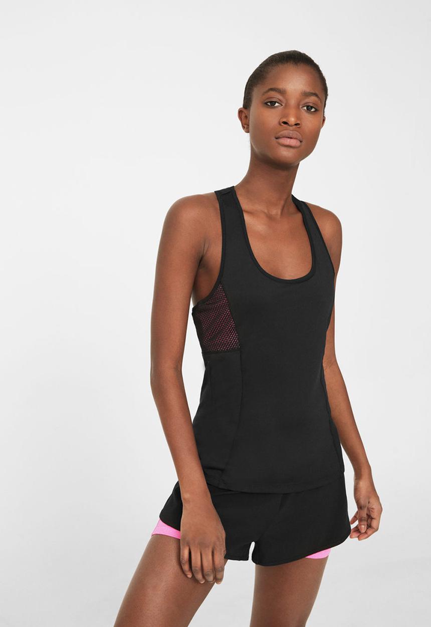 MANGO - Incorporated Bra Tank Black
