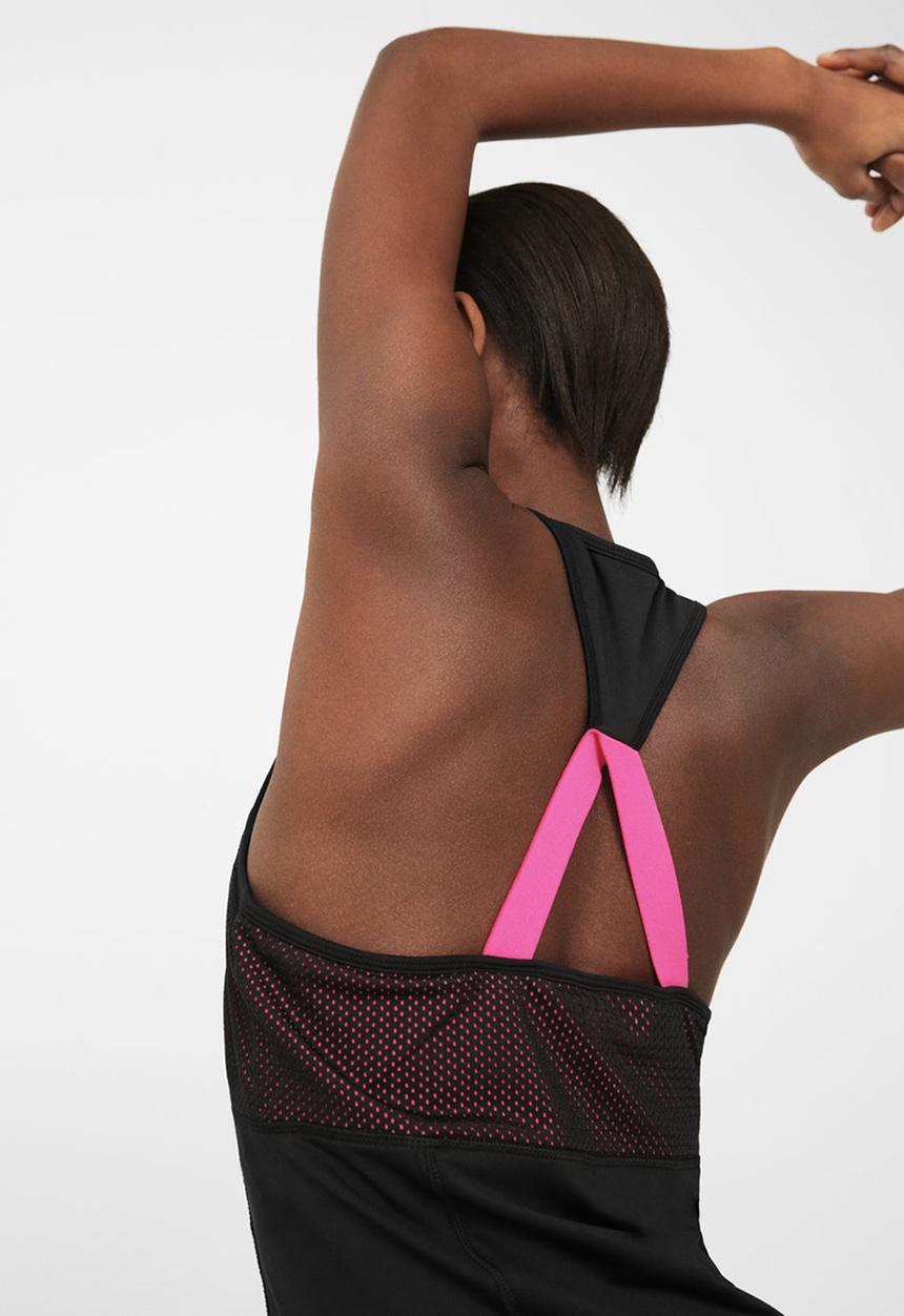 MANGO - Incorporated Bra Tank Black