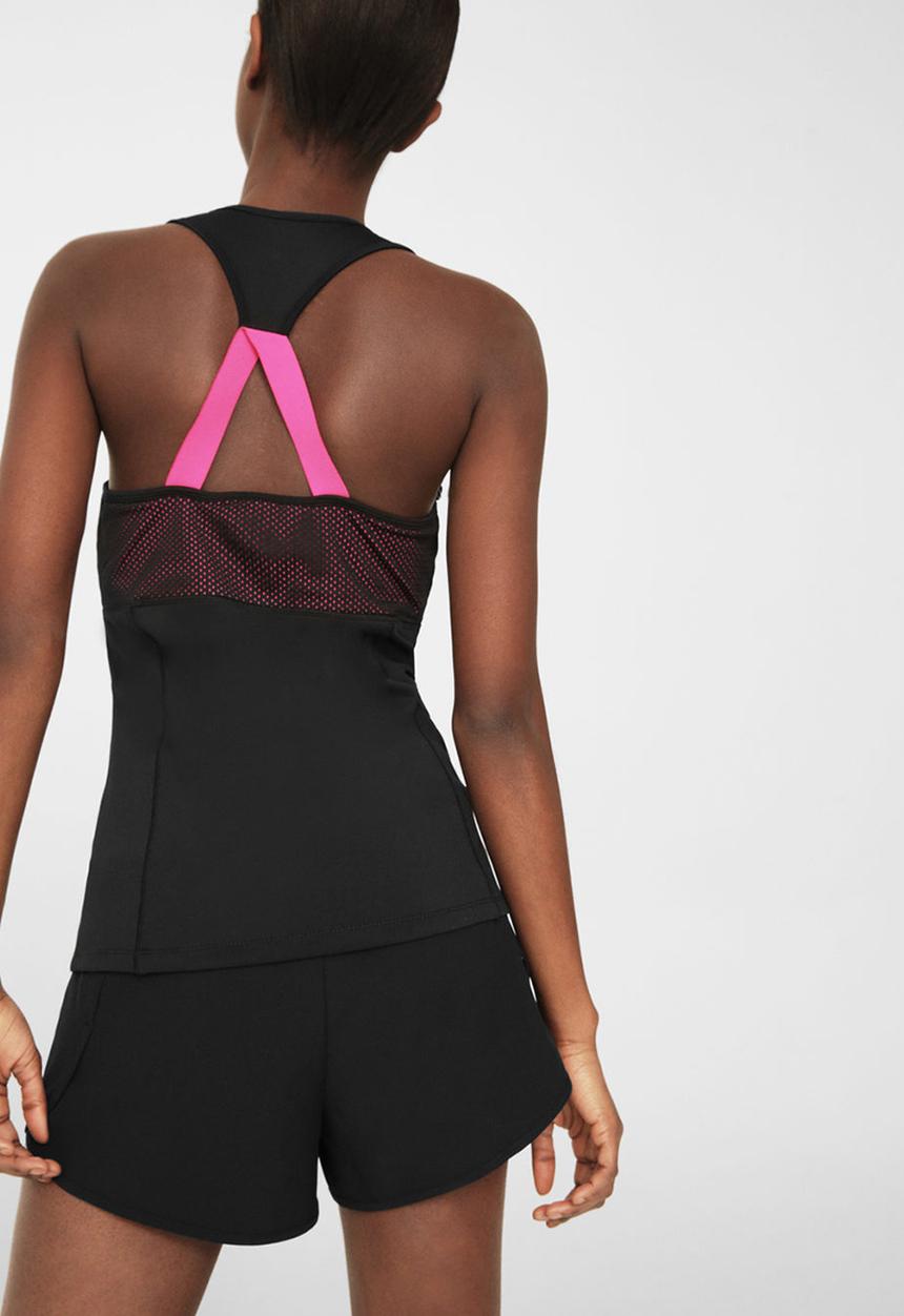MANGO - Incorporated Bra Tank Black