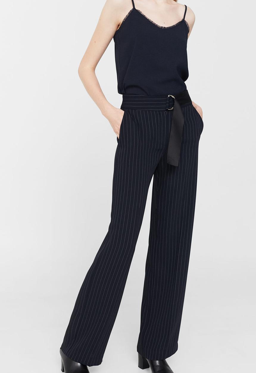 MANGO - Frayed Edges Top Navy