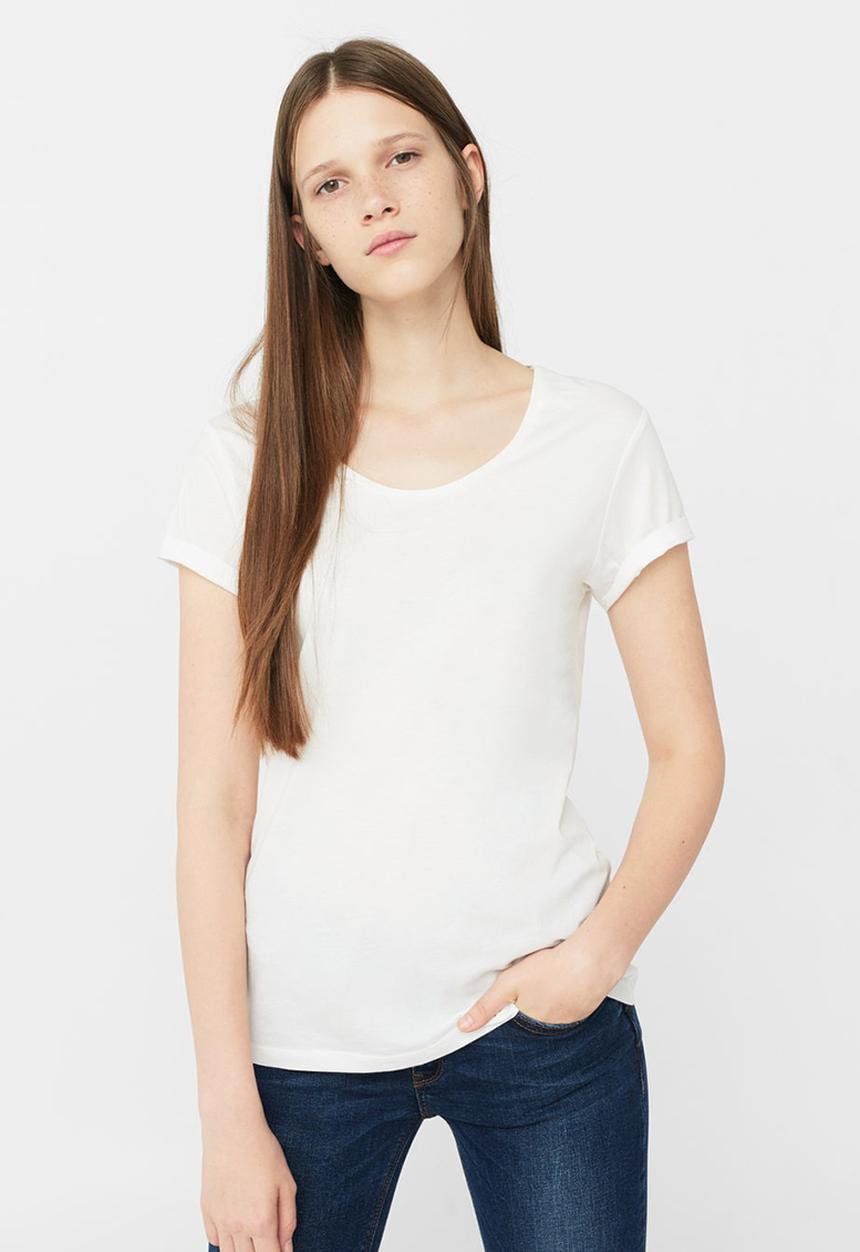 MANGO - Basic Tee White