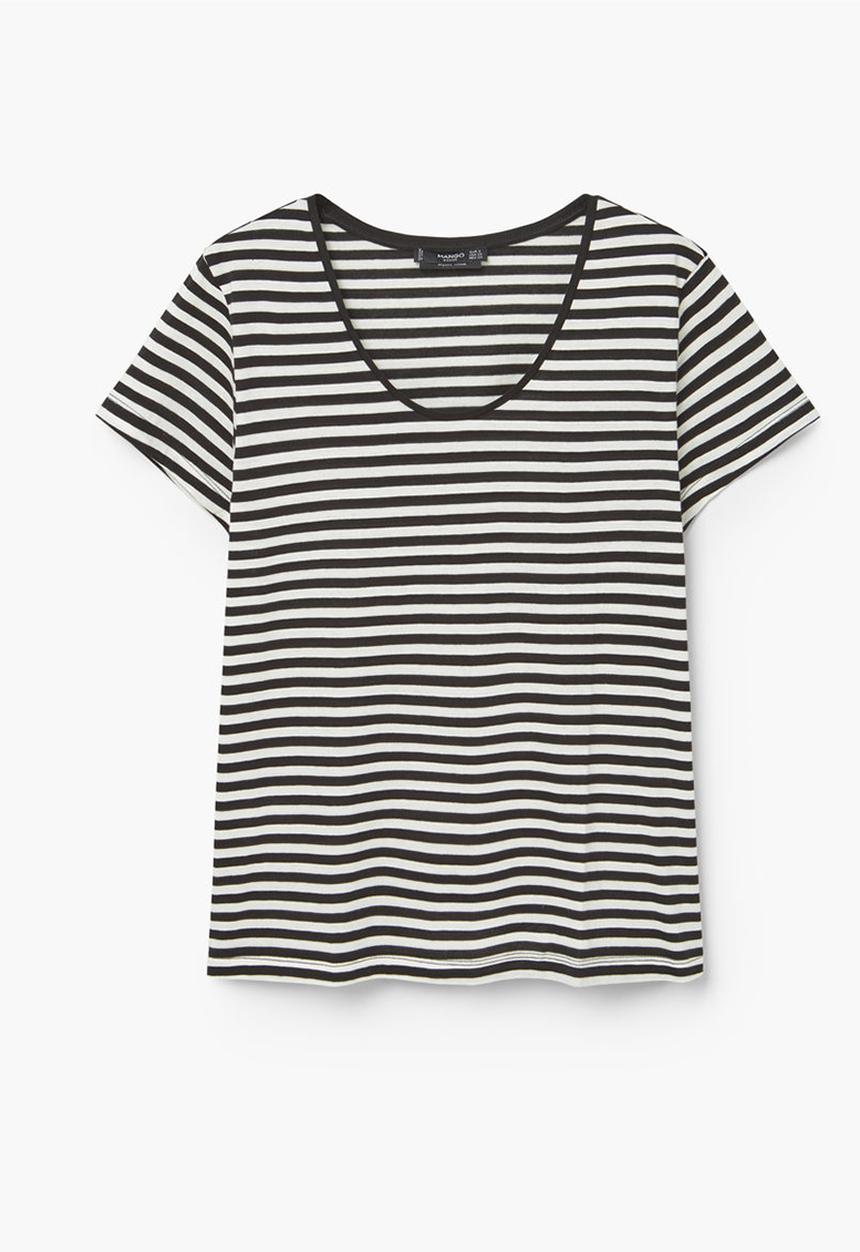 MANGO - Basic Tee Black and White