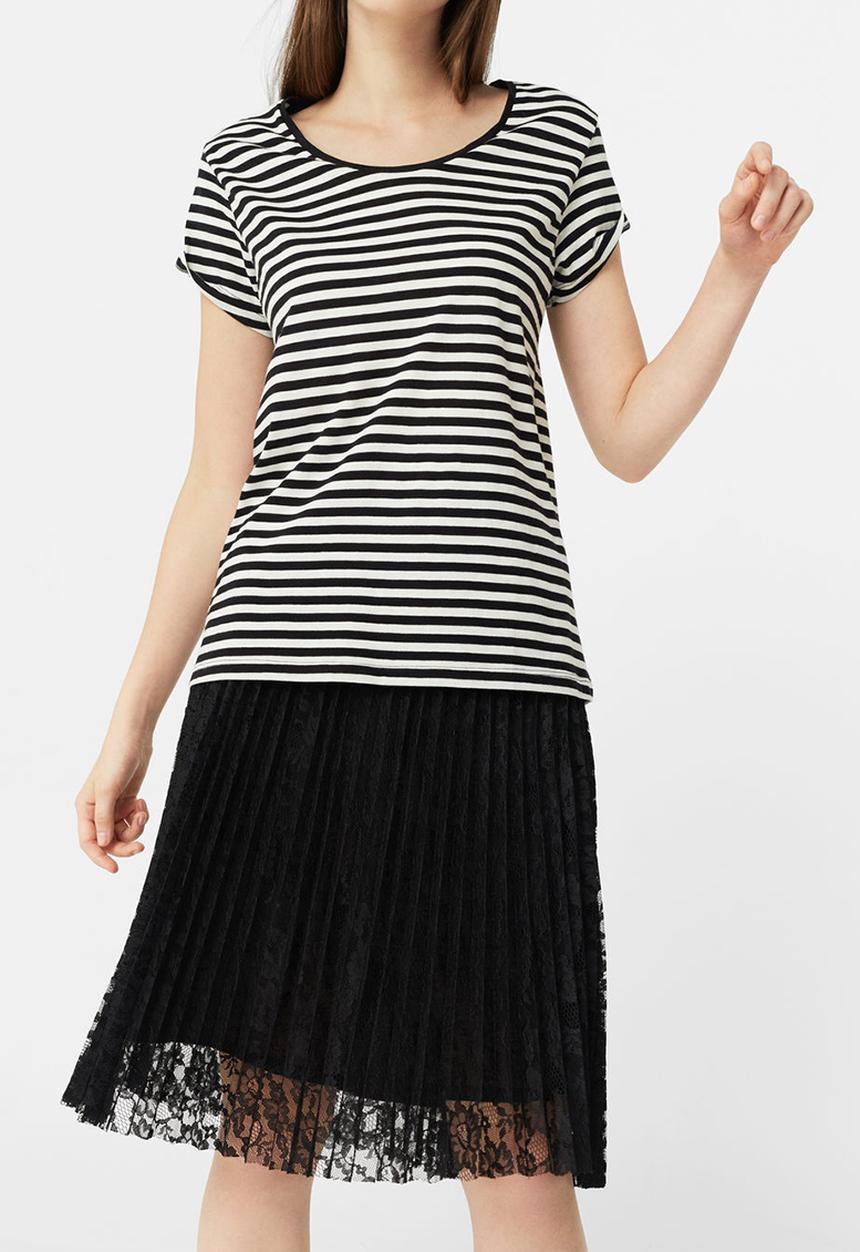 MANGO - Basic Tee Black and White