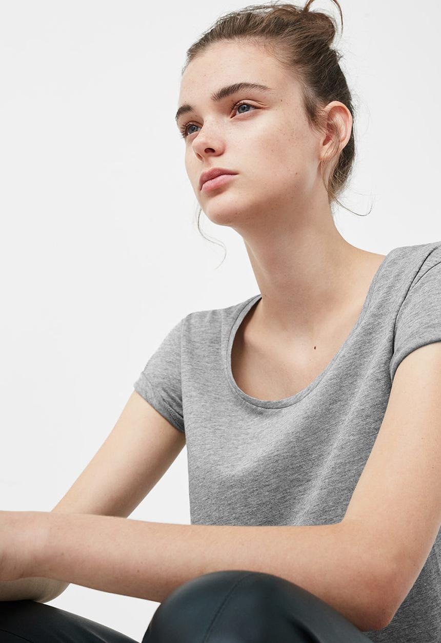 MANGO - Basic Tee Grey