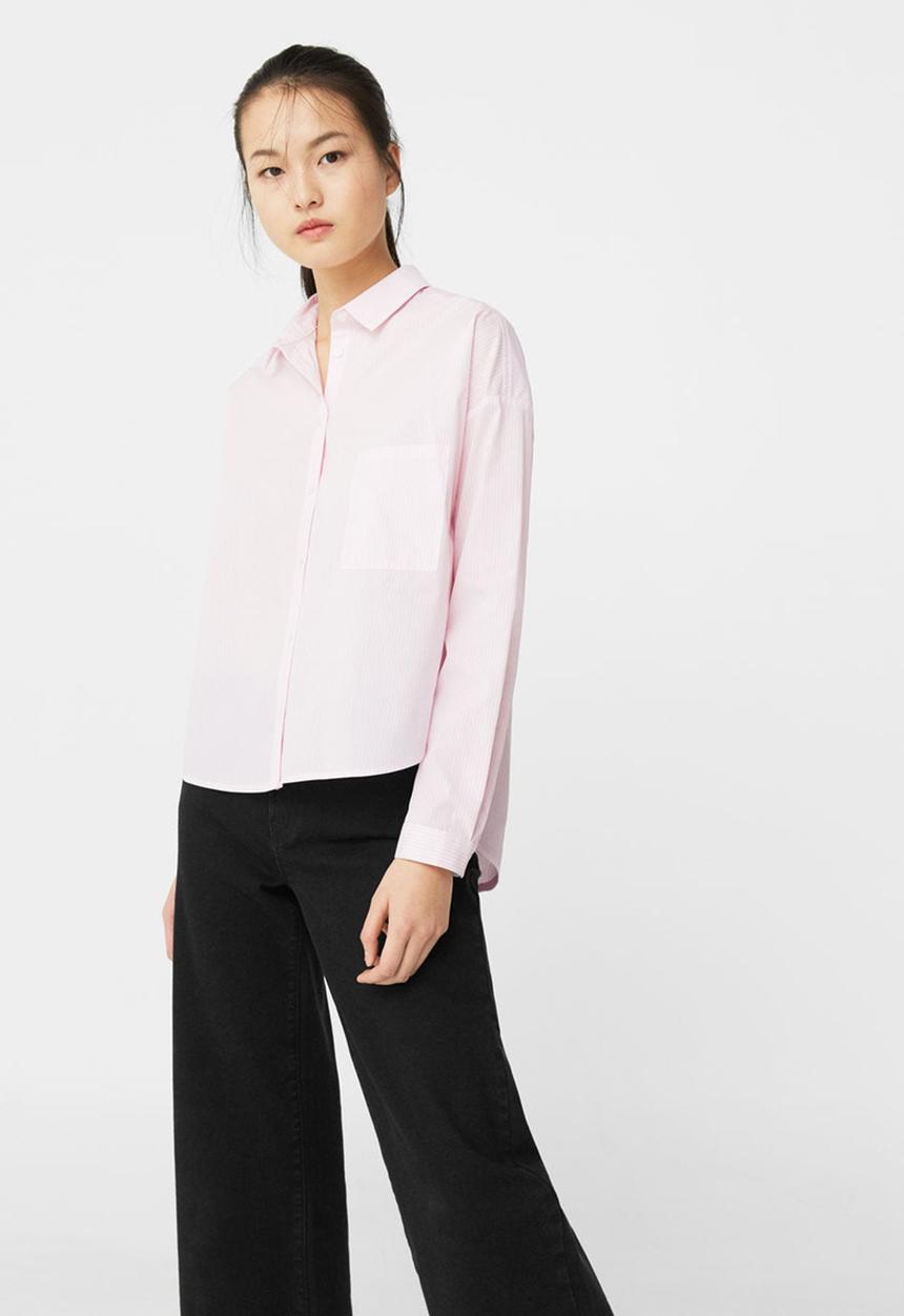 MANGO - Classic Shirt Pale Pink