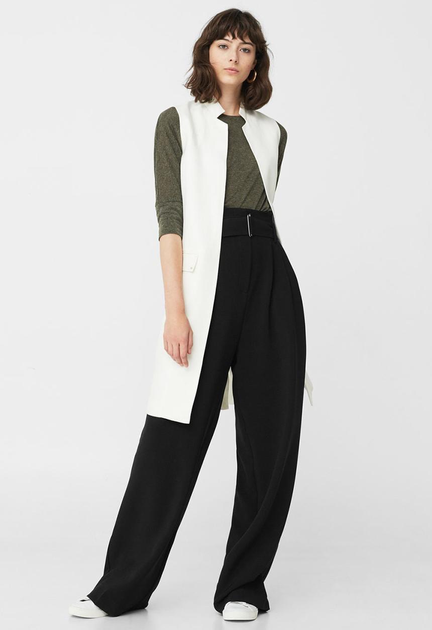MANGO - Flecked T-shirt Khaki Green