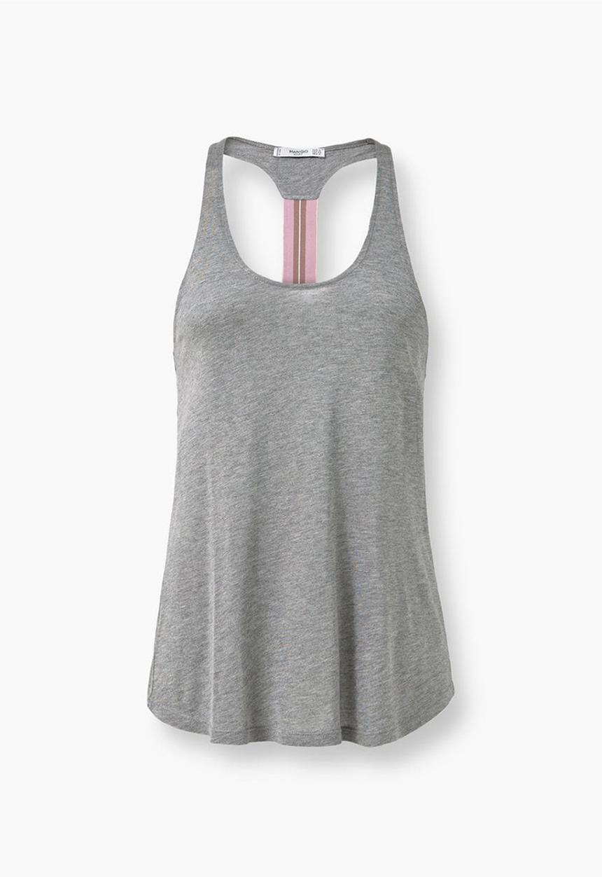 MANGO - Comfort Racerback Vest Black
