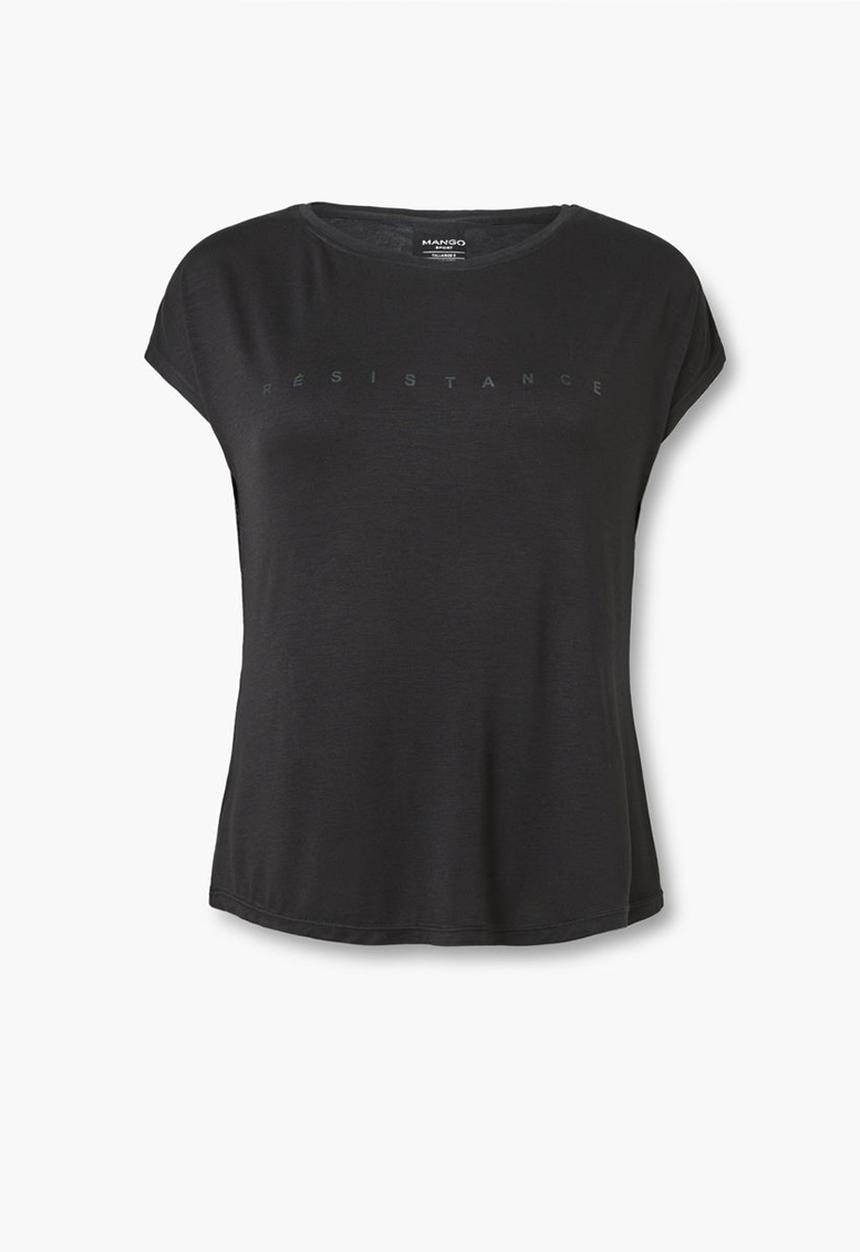 MANGO - Technical Racerback T-shirt Black
