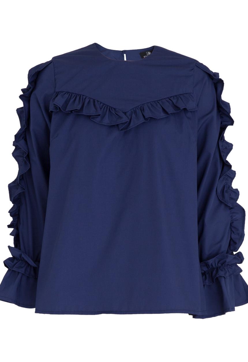 STYLE REPUBLIC - Frill Detail Blouse Navy
