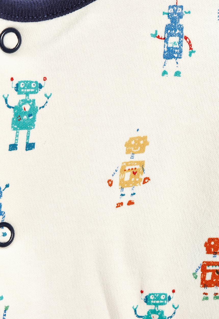 Next - Three Pack Green Robot Sleepsuits Multi-colour