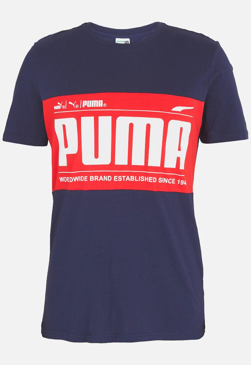 PUMA - Graphic Logo Block Tee Multi-colour
