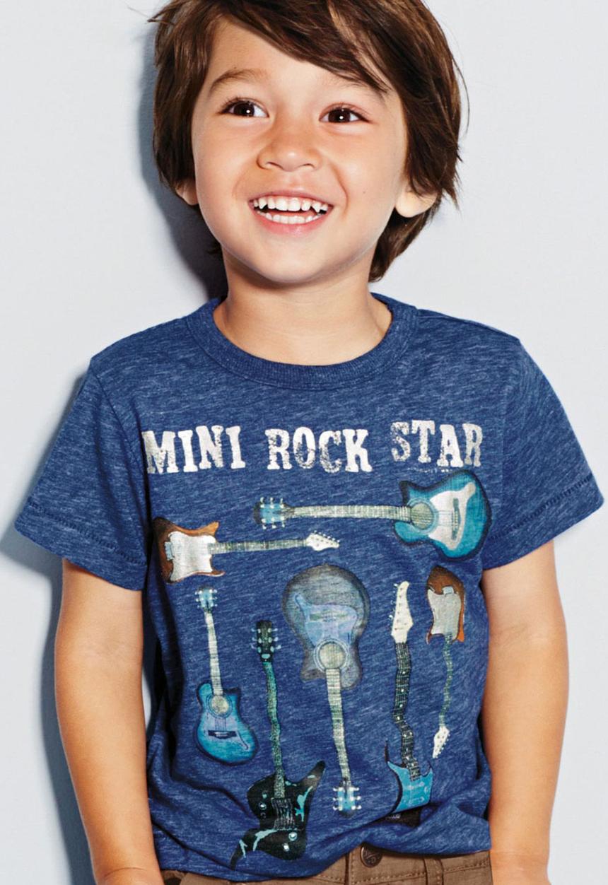 Next - Mini Rock Star T-shirt Mid Blue