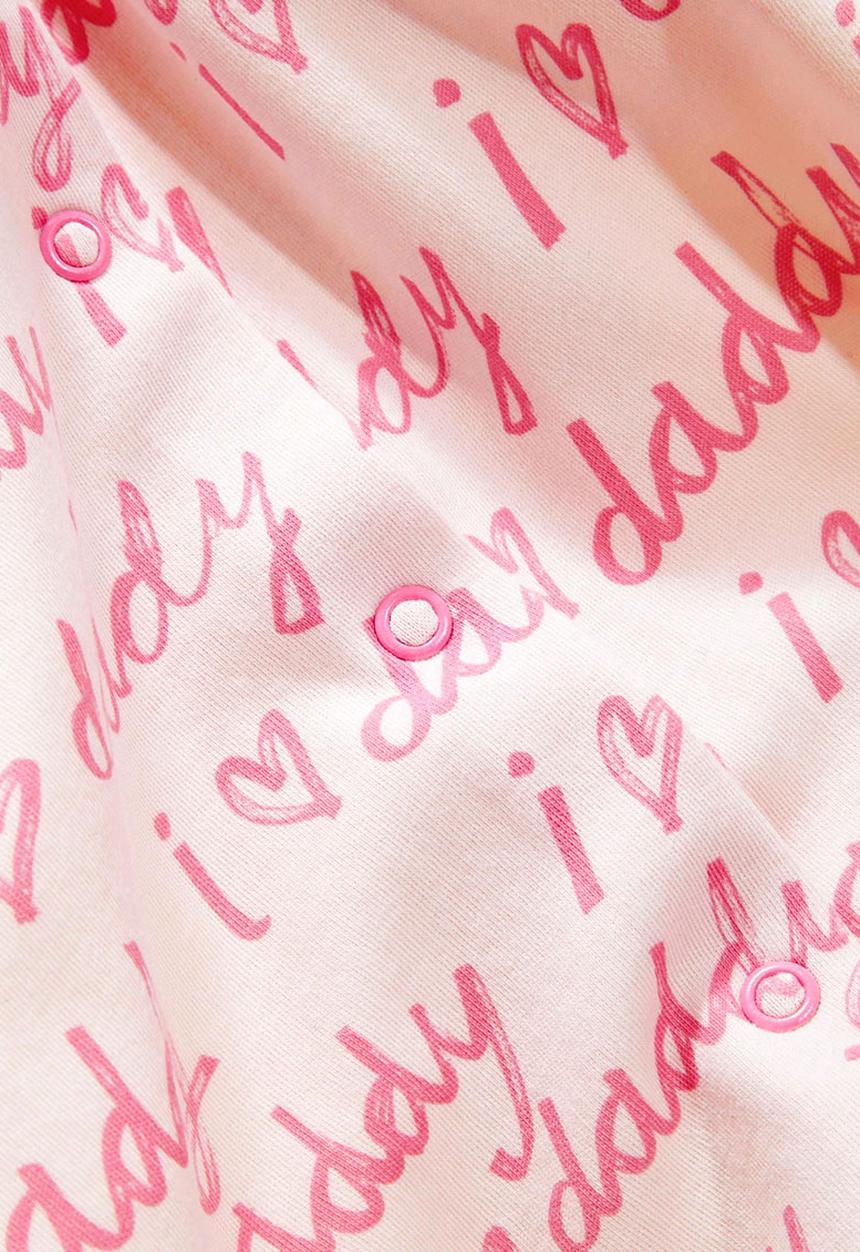 Next - Two Pack Mum And Dad Sleepsuits Mid Pink