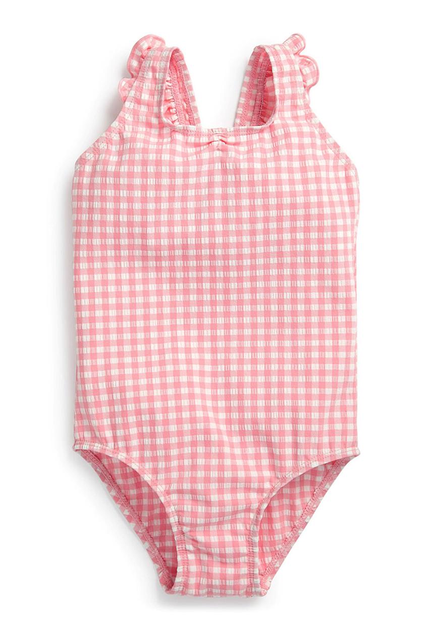 Next - Gingham Swimsuit Pale Pink